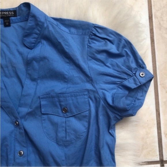 Express Cap Sleeve Buttondown - Picture 5 of 5